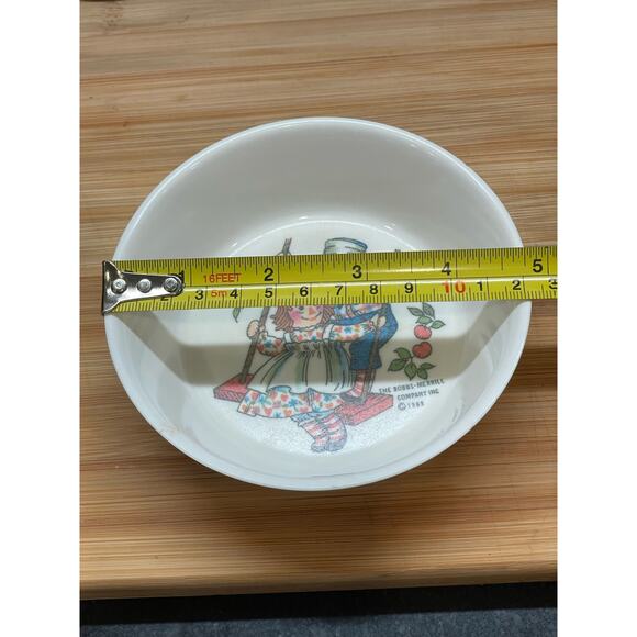 VTG  Raggedy Ann and Andy Bowl set with SS Utensils - Picture 5 of 14